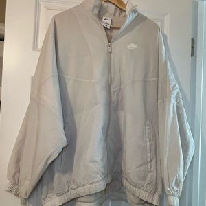 Nike white zip up jacket. Retro style. Size XL